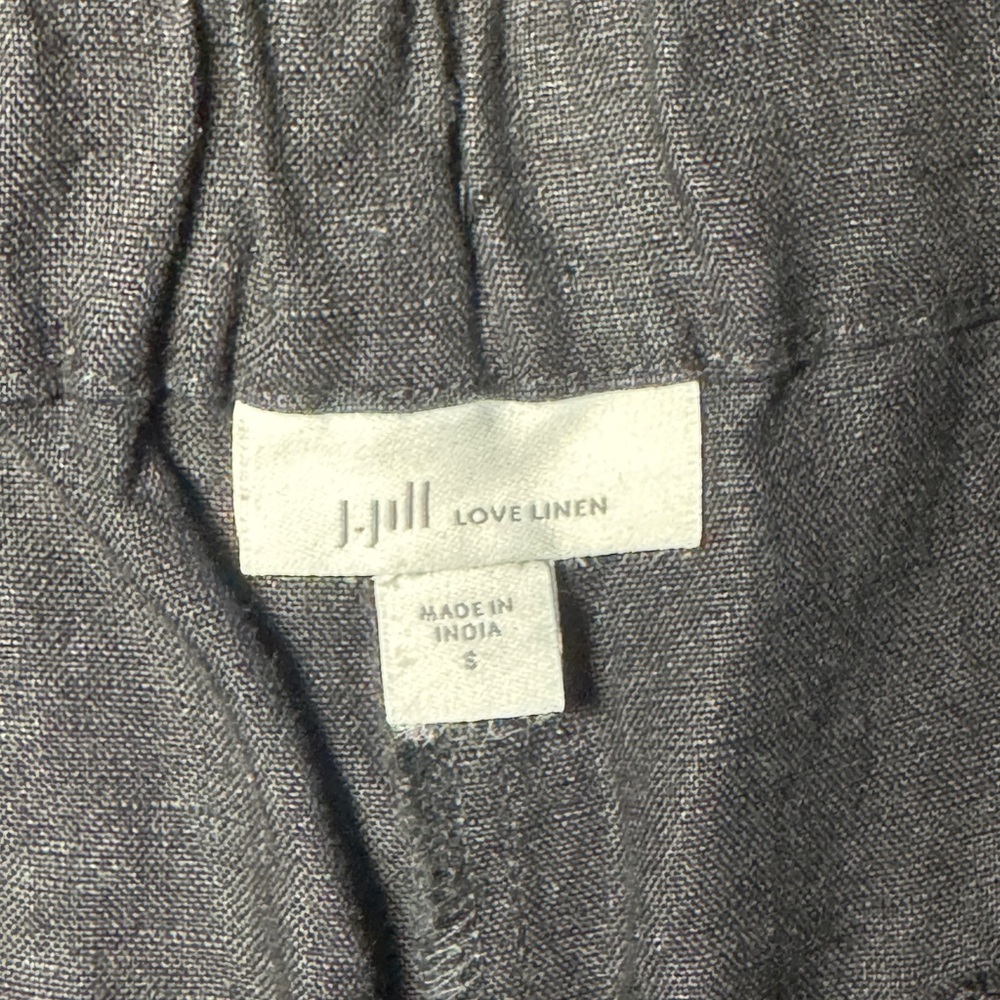 J.JILL Love Linen Pull On Black Shorts Linen Elastic Waist Small Beach Vibes - Picture 3 of 10